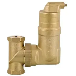 SpiroVent Mikroluftblasenabscheider RV2 DN 25 - Zubehör für Klima & Heizen, für ständige automatische Entlüftung, horizontal und vertikal einstellbar, robustes Messinggehäuse.