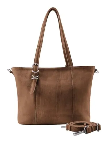 FREDsBRUDER Shopper aus echtem Leder - Eleganter Shopper aus weichem Echtleder, ideal für Business und Freizeit. Mit abnehmbaren, verstellbaren Henkel und Schulterriemen, bietet er viel Stauraum und Stil.