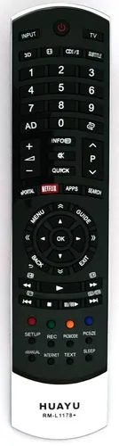 Ersatz Fernbedienung für Toshiba TV | 40TL838R | 40TL868G | 40TL968G | 40UL975G