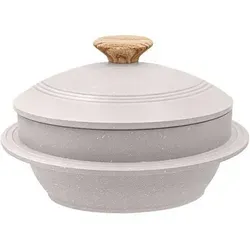 Steinschale Dolsot Bibimbap Hot Pot mit Deckel 18 cm Weiß