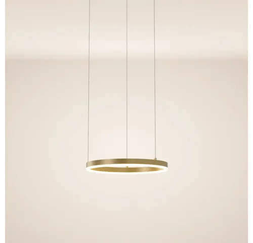 s.luce Pendelleuchte Ring 40 LED - Elegante Hängeleuchte in Gold - Lampen - Minimalistisches Design mit 5m Abhängung und dimmbarer LED-Technik für individuelle Lichtgestaltung in jedem Raum.