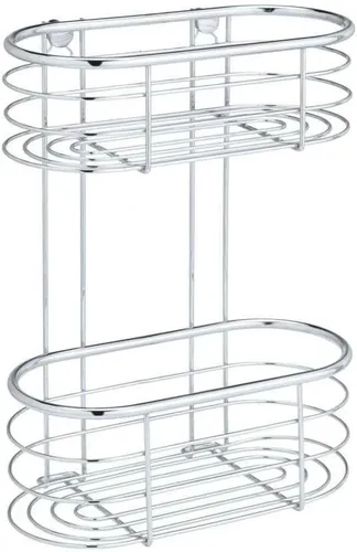 Wenko Wandregal Trestina Edelstahl in silber von Wenko Wandregal Trestina 2 Etagen Edelstahl Silber Glänzend