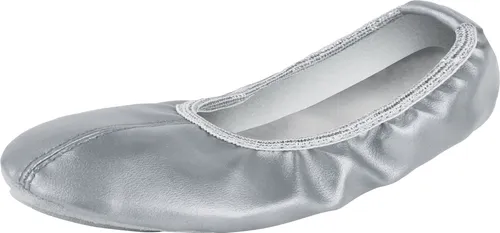 Ladeheid Damen Mädchen Ballet Flat Geschlossene Ballerinas LAAK003 (Silber, 23 EU)