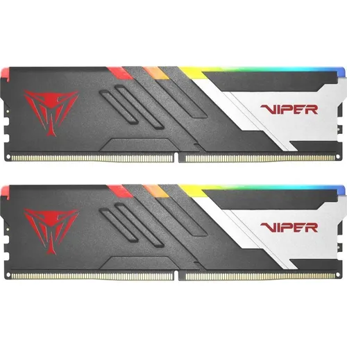 Patriot Memory Viper Venom RGB Kit DDR5 RAM 32GB - Arbeitsspeicher mit beeindruckendem RGB-Design und Aluminium Kühlkörper für optimale Temperaturen, ideal für Gamer und PC-Enthusiasten.