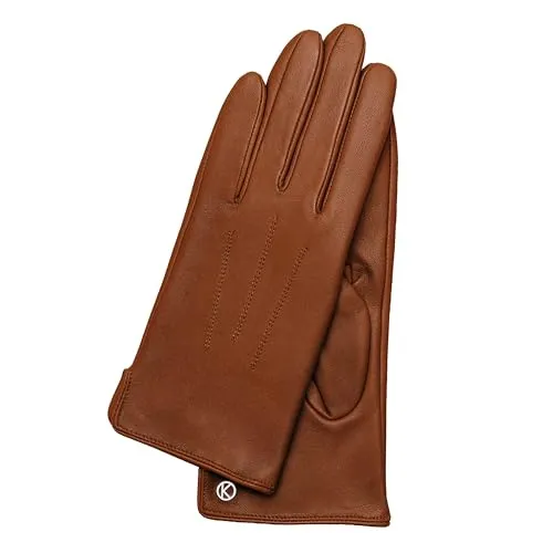 KESSLER Damen Carla Winter-Handschuhe 382 Tobacco - Elegante Handschuhe mit Seitenschlitz, bieten eine schlanke Passform und halten Ihre Hände warm in der kalten Jahreszeit.