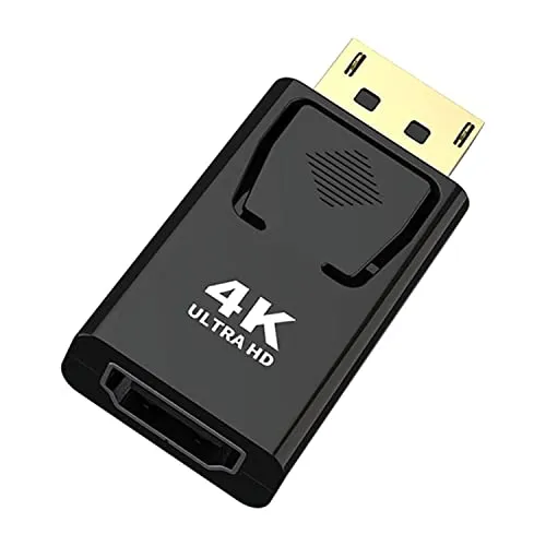 SZJUNXIAO DisplayPort auf HDMI-Adapter, 4K DP auf HDMI Adapter verlängerung Displayport Stecker auf HDMI Buchse Konverter DP zu HDMI Adapter für alle Geräte geeignet DP HDMI mit Goldkontakten