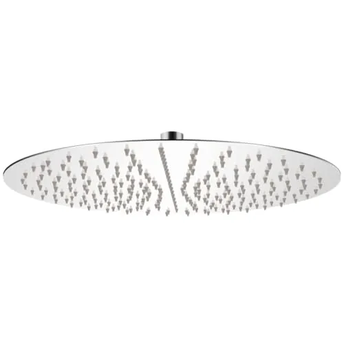 vidaXL Kopfbrause Edelstahl 40cm Regendusche - Einbauduschkopf mit 40 cm Durchmesser für entspannendes Duschen, ausgestattet mit leicht zu reinigenden Silikondüsen und einem flexiblen Drehgelenk für individuelle Sprühwinkel.