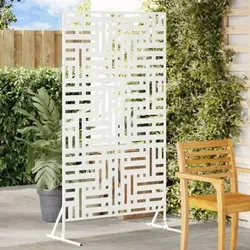 vidaXL Sichtschutz Weiß 100 x 50 x 180 cm - Moderner Gartenraumteiler - Stylischer Sichtschutz aus langlebigem Stahl, ideal für Gärten und Terrassen. Schützt vor neugierigen Blicken und schafft eine entspannte Atmosphäre. Einfach aufzubauen und pflegeleicht.