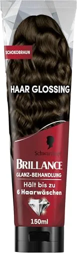 Brillance Glanz-Behandlung, Haar Glossing Schoko Braun (150 ml), pflegt und intensiviert die Haarfarbe, kann wie eine Haarmaske angewendet werden, hält bis zu 6 Haarwäschen