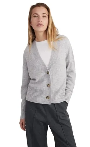 Style & Republic Damen V-Neck Kaschmir Cardigan aus 100% Cashmere - Strickjacken für Damen, luxuriöser Cardigan aus 100% reinem Kaschmir, der mit einzigartiger Wärme und Weichheit überzeugt – ideal für kalte Herbst- und Wintertage.