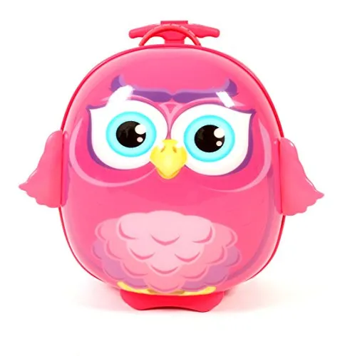 Bayer Chic 2000 Bouncie Kinder-Trolley mit 3D-Eulen-Motiv - Kindergepäck, extra leichter und widerstandsfähiger Trolley mit 3D-Eulen-Motiv, wasser- und schmutzabweisend, ideal für kleine Reisende.