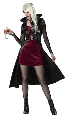California Costumes Damen Blutdurstiges Schönheitskostüm – Schwarz/Burgunderrot, Medium