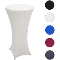 HWC-J30 Stehtisch Set mit Husse - Barmöbel Set bestehend aus höhenverstellbarem Stehtisch und dekorativer Husse, ideal für Gartenpartys oder Events, platzsparend klappbar und witterungsbeständig.