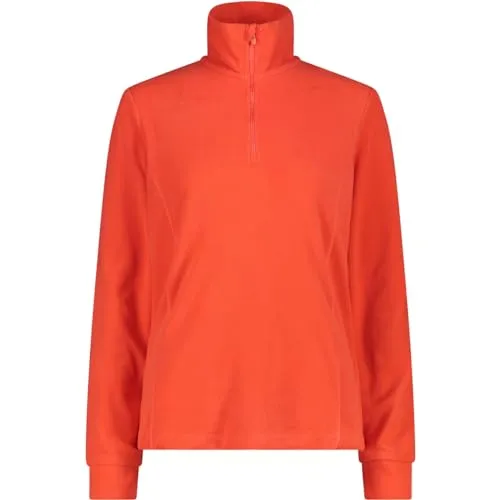 CMP Damen-Sweatshirt Mohn XS - Skipullis und Hoodies für Frauen, aus leichtem Arctic Fleece für besten Komfort und Atmungsaktivität beim Outdoor- und Skifahren. Halber Reißverschluss und Stehkragen bieten zusätzlichen Schutz.