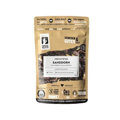 Bremer Gewürzhandel Sanddorn Tee, lose, aromatischer Früchtetee für entspannte Momente, ohne künstliche Zusatzstoffe, 10 x 100g