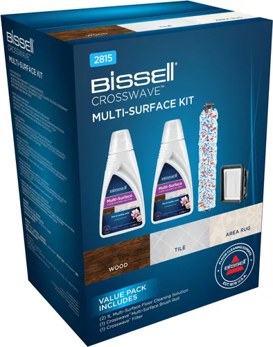 BISSELL Original Zubehör-Kit für CrossWave - Haushaltsbedarf: Original Zubehörset mit 2 l Mehrflächen-Reinigungslösung und innovativer Bürstenwalze für gründliche Reinigung von Hartböden und Teppichen.