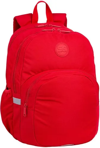 Coolpack F059642 RIDER RED, Schulrucksack - Stylischer Schulrucksack mit verstellbaren Trägern, gepolstert für Komfort und praktische Seitentaschen für Wasserflaschen – ideal für den Schulalltag.