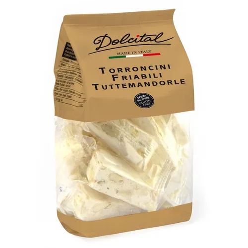 Dolcital Torroncini Friabili Mandeln hart weißer Nougat 130 g 35,38 EUR/kg
