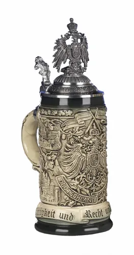 Bierkrug Deutschland Motto Seidel 0,5 Liter.. KI 1002-RUEZA 0,5L Deutschland NEU