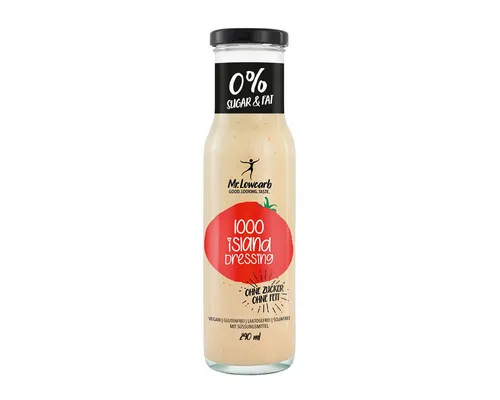 Mr. Lowcarb 1000 Island Dressing 240ml - Salatdressing, glutenfrei und kalorienarm mit nur 9 kcal pro Portion – ideal für gesunde Ernährung ohne Verzicht!