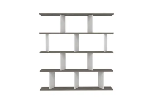 DEMA Home Standregal Jorin, Elegantes Bücherregal 137x130 - Breites, offenes Standregal mit großzügigem Stauraum für Bücher und Deko. Hergestellt aus hochwertigem Holzwerkstoff, verleiht es jedem Raum eine moderne Note und ist vielseitig einsetzbar.