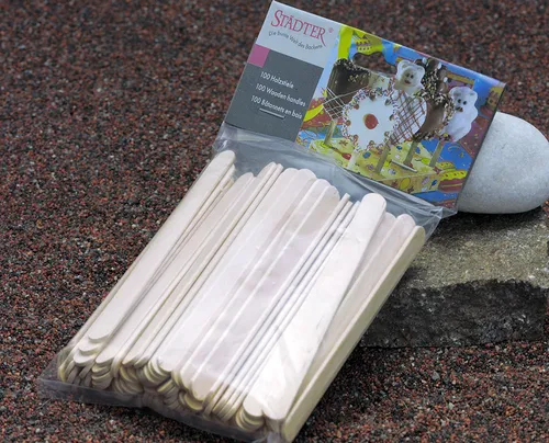 Städter 100 Stück Holz Stiele Stick it 10 cm