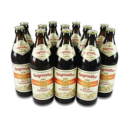  4,47€/1l) Bayreuther Hefe-Weissbier (12 Flaschen à 0,5 l / 5,3 % vol.