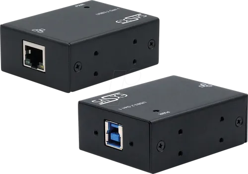 Exsys USB 3.2 Gen 1 B-Anschluss->Ethernet 1Gigabit - Media Converter für schnelle Datenübertragung, inklusive DIN-Rail Kit für einfache Montage und optimale Netzwerkverbindung.