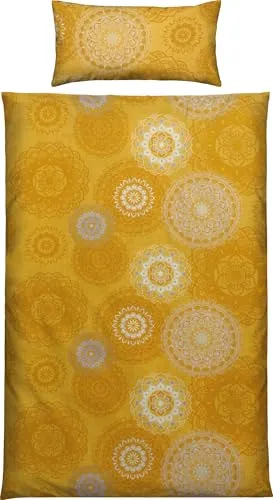 Erwin Müller Flanell Bettwäsche Mandala in gelb von Erwin Müller