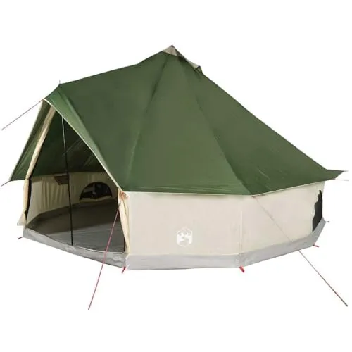 Tipi-Familienzelt 12 Personen Grün von vidaXL