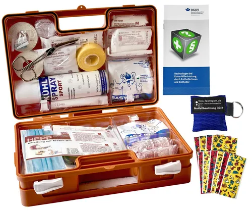 WM-Teamsport Erste-Hilfe-Koffer Sport-Sanitätskoffer PLUS 1 - Erste-Hilfe DIN 13157 inkl. DIN 13164