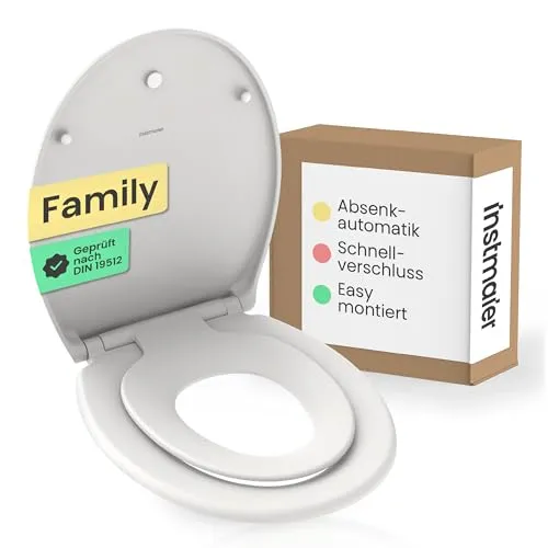 Duroplast WC-Sitz FAMILY WHITE mit Absenkautomatik