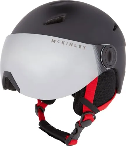 McKINLEY Kinder Ski-Helm Pulse S2 Visor HS - Skihelme & Snowboardhelme, bruchsicherer Aufprallschutz durch INMOLD-Konstruktion und verspiegelte Sichtscheibe schützt vor UV-Strahlung.