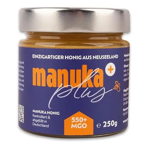 Manuka Honig 550 MGO + Roher Manuka Honig im Glas abgefüllt nach Deutscher Honigverordnung