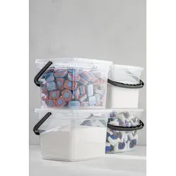 Hermia Concept, KARE4LDTRJN4LU - White, Aufbewahrungsbox-Set (4-teilig), Weiß, 100 % KUNSTSTOFF, 16 x 23 x 18 cm - Weiß