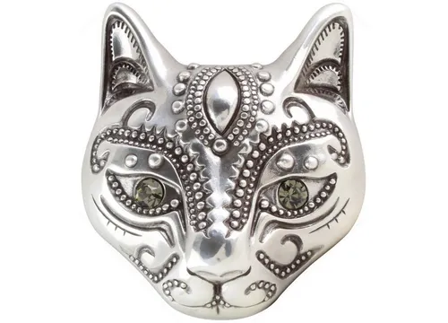 BELTINGER Gürtelschnalle Katze 4,0 cm in silber von BELTINGER