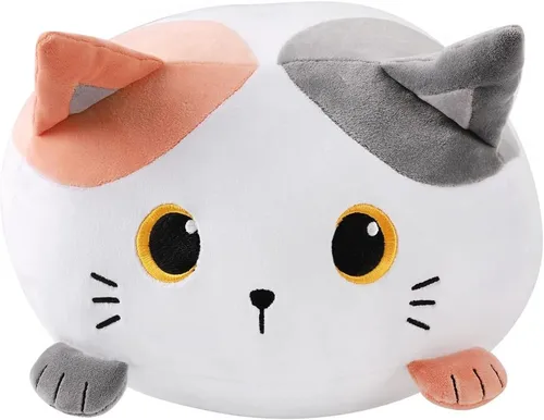 Cushion Mochi Katze Plüschkissen - Kissen aus weichem Plüsch in Katzenform, ideal für Kinder und als dekoratives Element im Raum. Perfekt zum Kuscheln und Spielen.