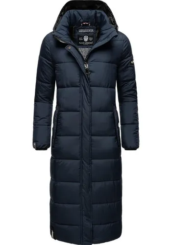 Navahoo Damen Wintermantel Isalie Navy XXL - Funktionsjacke mit abnehmbarer Kapuze, Innentasche für Bluetooth-Kopfhörer und Powerbank – ideal für kalte Wintertage und modisch kombinierbar.