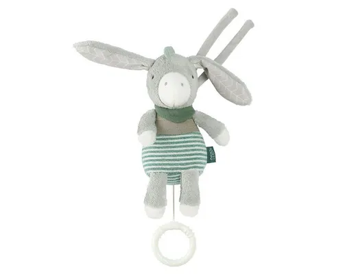 Fehn Spieluhr Esel, Kuscheltier mit Melodie 'Weißt du wieviel Sternlein stehen'