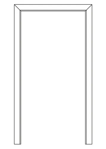 Bornhake Blendrahmen Dekor Uni weiß Holzzarge in weiß von Bornhake