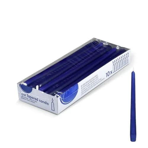 DeinPack 50 Spitzkerzen HORECA in blau von DeinPack