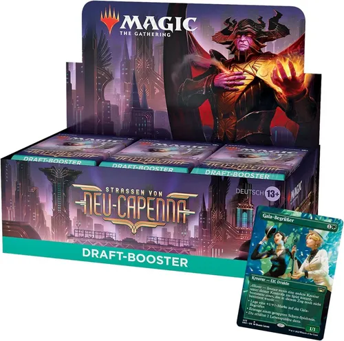 Magic The Gathering Streets of Neu-Capenna Draft Booster Display - 36 Boosters, inklusive 1 Box Topper, seltene Karten und ideal für Boosterdraft