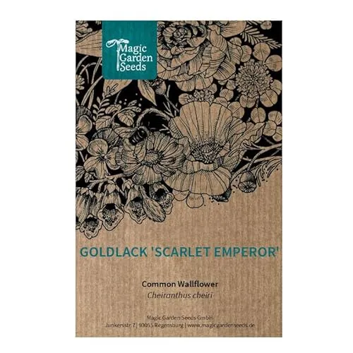 Goldlack 'Scarlet Emperor' (Erysimum cheiri) 60 Samen Frühlingsblüher zweijährige Staude im Bauerngarten Schnittblume Duftpflanze