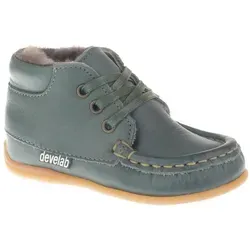 develab Develab Lauflerner weiches Leder Lauflernschuh grau|grün 21