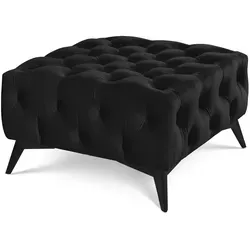 S-STYLE Hocker Wilhelm – Schwarz, 80 cm Breite