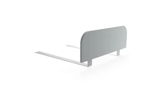regalik Bettgitter Rausfallschutz Kinderbett 60x20 cm – Grau Stabile Absturzsicherung ohne Bohren – Bettschutzgitter aus Laminat – Einfache Montage unter der Matratze