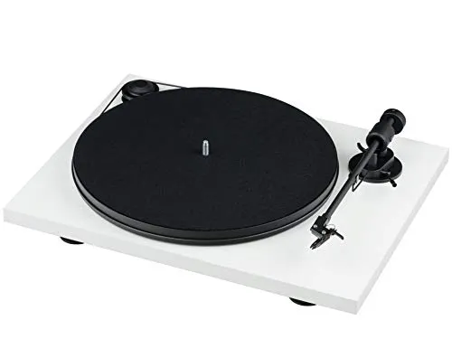 Pro-Ject Primary E - Plattenspieler mit Riemenantrieb - Plattenspieler in Weiß, ideal für Vinyl-Liebhaber mit hochwertigem Klang und einfacher Bedienung.