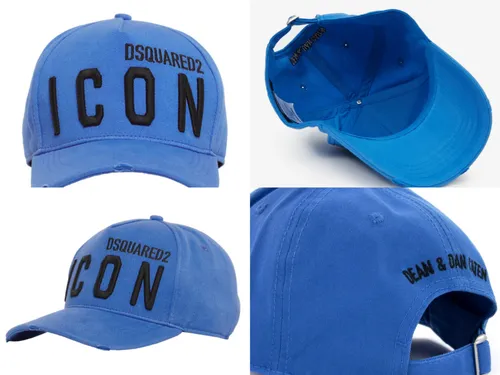 Dsquared2 Icon Cap Patch Logo Baseballcap - Stylische Baseballcap für Unisex Erwachsene, atmungsaktiv und leicht. Verstellbarer Rückengurt für optimalen Sitz. Ideal für Freizeit, Business und besondere Anlässe.