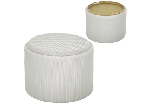 HOMCOM Sitzhocker mit Stauraum - Stilvoller Hocker mit verdecktem Stauraum, ideal für Ordnung und Eleganz in jedem Raum. Vielseitig einsetzbar als Sitzhocker, Fußstütze oder Couchtisch.