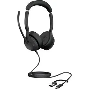 Jabra Headset Evolve2 50 MS Stereo - Professionelles On-Ear Headset mit aktiver Geräuschunterdrückung und integrierter Busylight-Funktion für optimale Konzentration. Ideal für Microsoft Teams und mobiles Arbeiten.